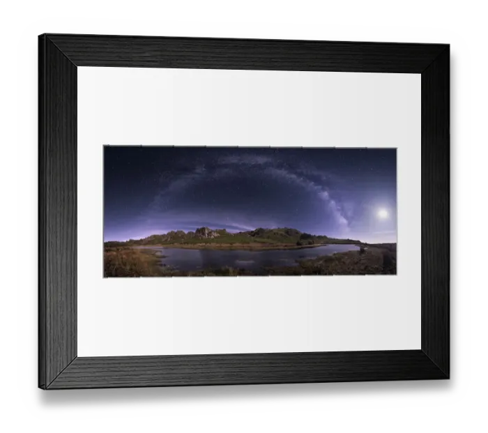 Framed Print : Milky Way and Moon Panorama Framed Print : Milky Way and Moon Panorama