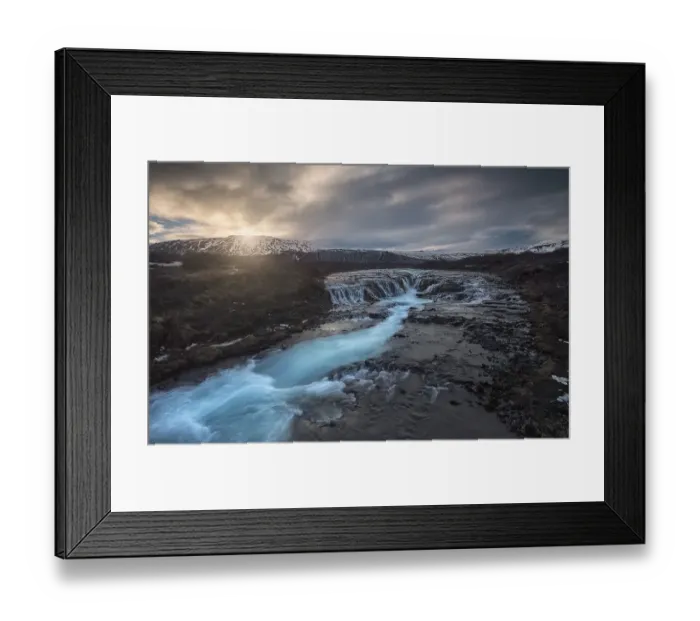 Framed Print : Bruarfoss blue waterfall Framed Print : Bruarfoss blue waterfall