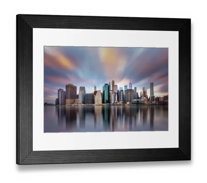 Framed Print : Manhattan Reflected Skyline Framed Print : Manhattan Reflected Skyline