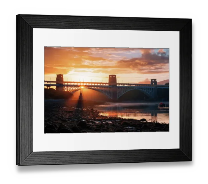 Framed Print : Britannia Bridge, Menai Strait, Anglesey, Wales Framed Print : Britannia Bridge, Menai Strait, Anglesey, Wales