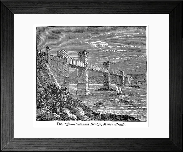 Framed Print : Britannia Bridge, Menai Straits Framed Print : Britannia Bridge, Menai Straits