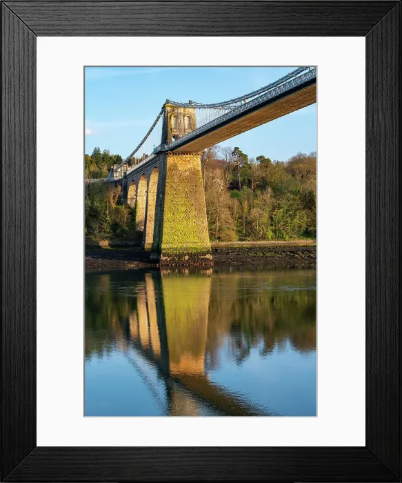 Framed Print : Menai Suspension Bridge, Anglesey, North Wales Framed Print : Menai Suspension Bridge, Anglesey, North Wales