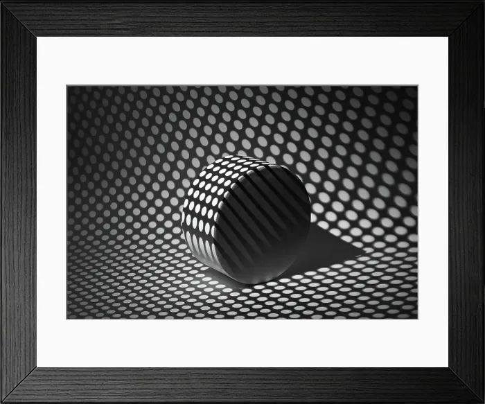 Framed Print : Photography of Spotted Light Casting Cylinder Shape Framed Print : Photography of Spotted Light Casting Cylinder Shape
