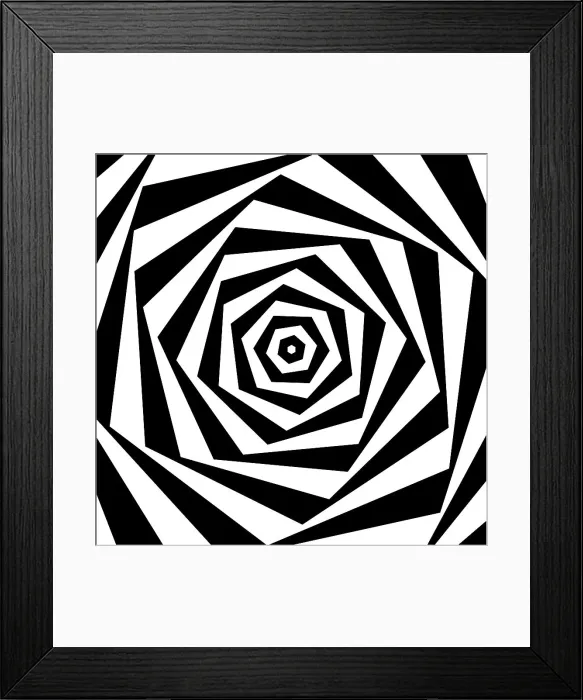 Framed Print : Op art: Twisted polygons Framed Print : Op art: Twisted polygons