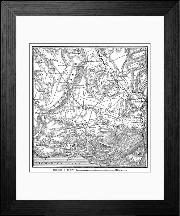 Framed Print : Map of the Battlefield of Balaclava Framed Print : Map of the Battlefield of Balaclava