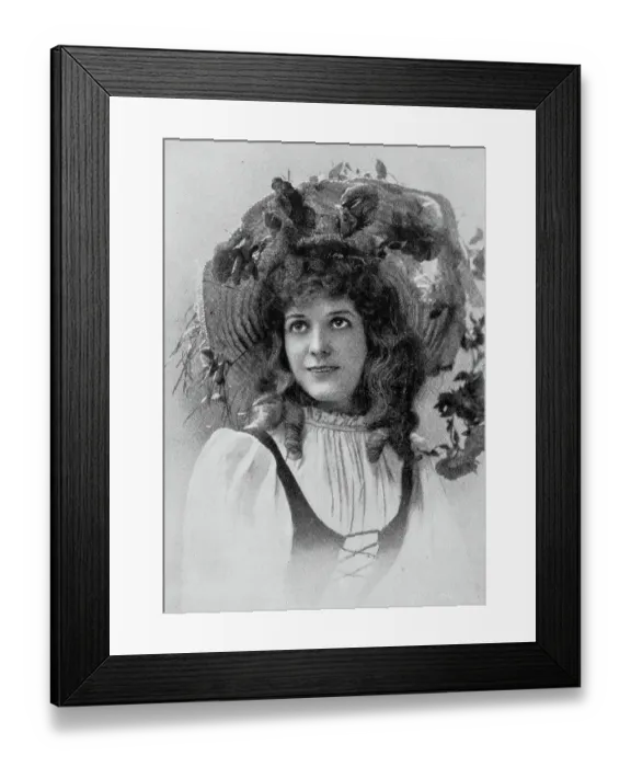 Framed Print : Portrait of 19th century stage celebrities: Minnie Palmer Framed Print : Portrait of 19th century stage celebrities: Minnie Palmer