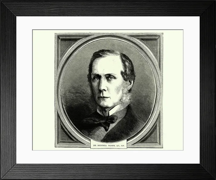 Framed Print : Roundell Palmer, 1st Earl of Selborne Framed Print : Roundell Palmer, 1st Earl of Selborne