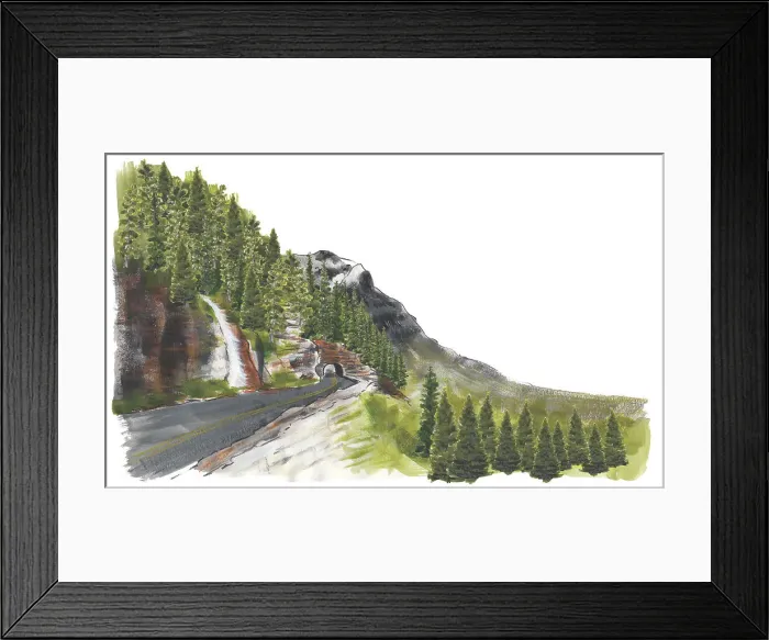 Framed Print : Going-to-sun-road Framed Print : Going-to-sun-road