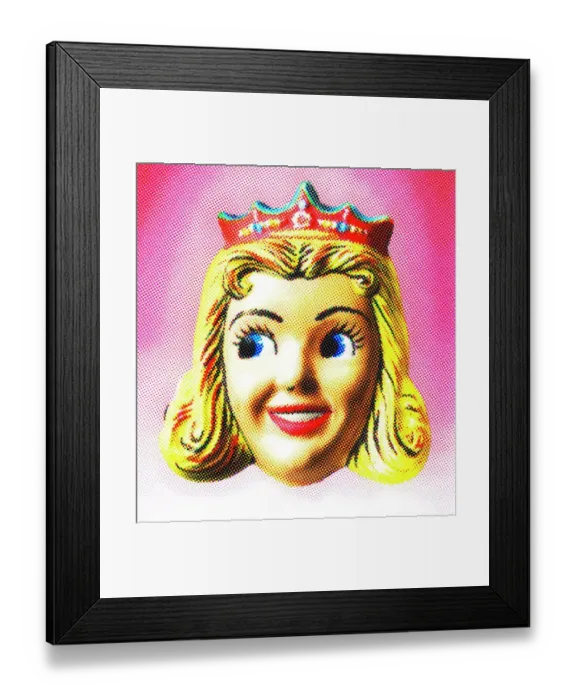 Framed Print : Princess Wearing Crown Mask Framed Print : Princess Wearing Crown Mask