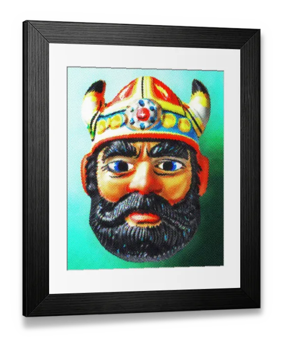Framed Print : Viking Man Mask Framed Print : Viking Man Mask