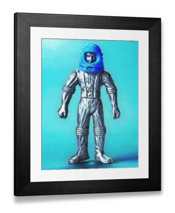 Framed Print : Astronaut Wearing Blue Helmet Framed Print : Astronaut Wearing Blue Helmet