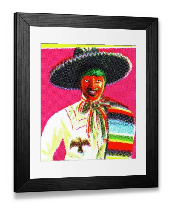 Framed Print : Man Wearing Sombrero Framed Print : Man Wearing Sombrero