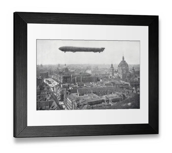 Framed Print : The airship Z III over Berlin Framed Print : The airship Z III over Berlin