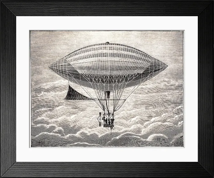 Framed Print : Hydrogen balloon airship above the clouds Framed Print : Hydrogen balloon airship above the clouds