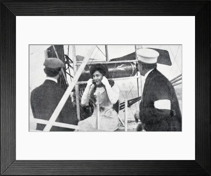 Framed Print : First female german flight with an aeroplan airship, built by Orville Wright Framed Print : First female german flight with an aeroplan airship, built by Orville Wright