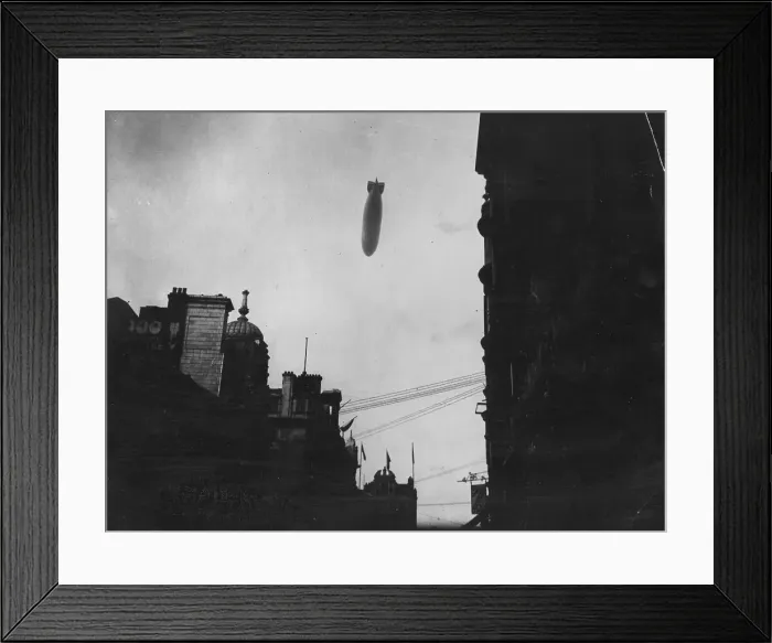 Framed Print : Airship Falling Framed Print : Airship Falling