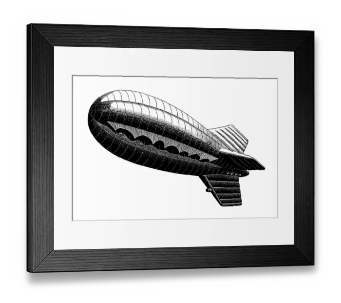 Framed Print : Blimp