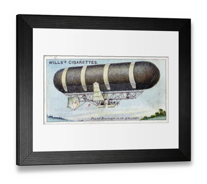 Framed Print : Cigarette card of British military dirigible i Secundus Framed Print : Cigarette card of British military dirigible i Secundus