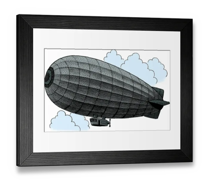 Framed Print : Airship Illustration Framed Print : Airship Illustration