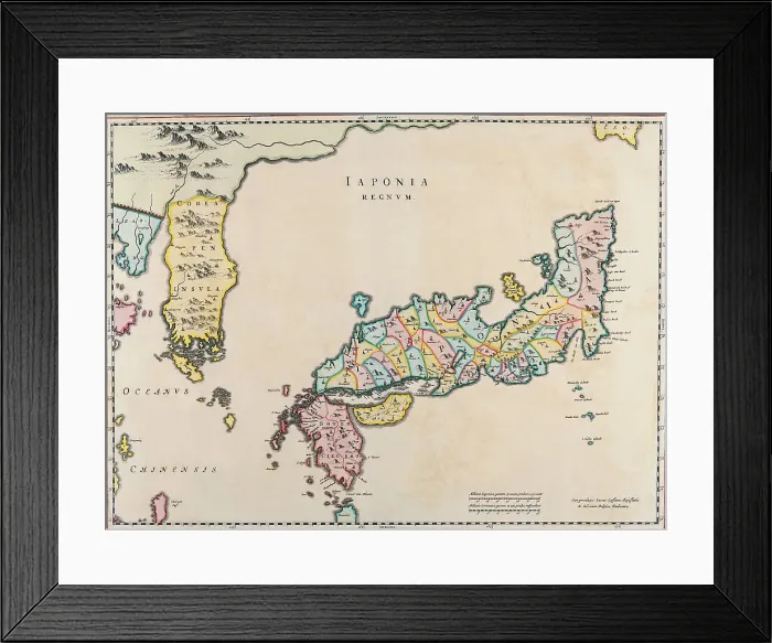 Framed Print : Map of Japan Framed Print : Map of Japan