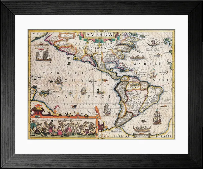 Framed Print : The Americas Framed Print : The Americas