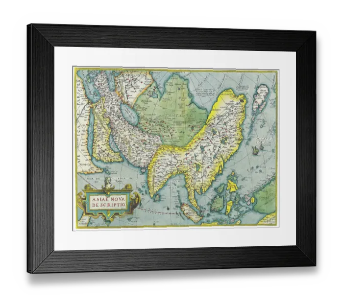 Framed Print : Map of Asia Framed Print : Map of Asia