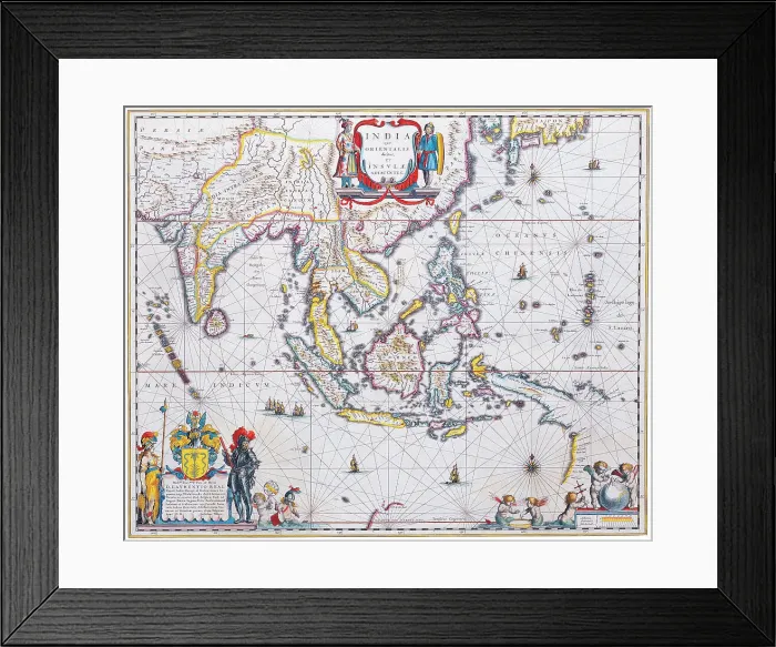 Framed Print : Map of South East Asia Framed Print : Map of South East Asia