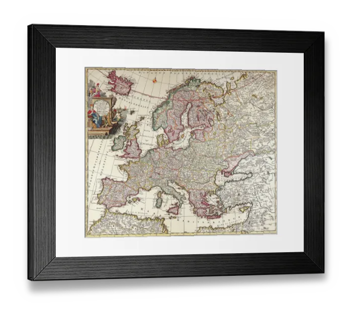 Framed Print : Map of Europe
