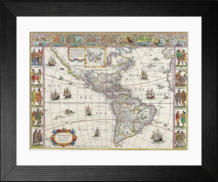 Framed Print : The Americas Framed Print : The Americas