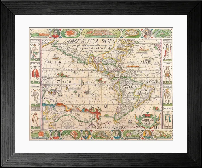 Framed Print : The Americas Framed Print : The Americas