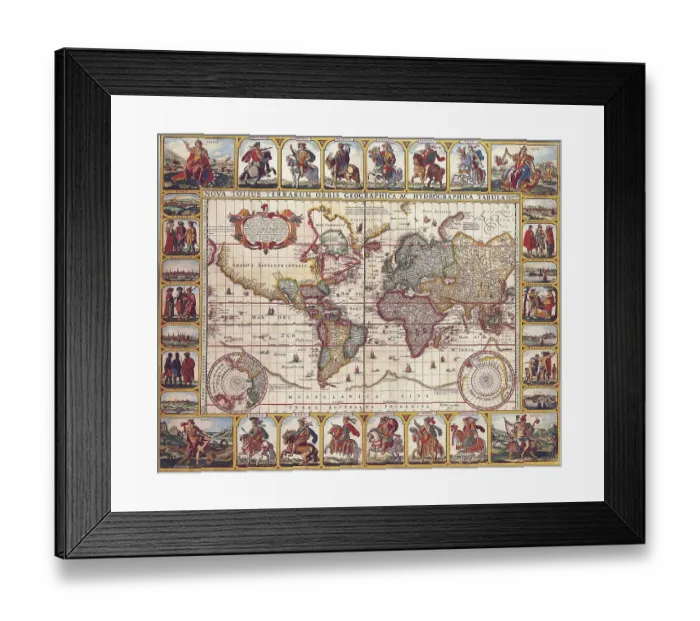 Framed Print : Map of the World Framed Print : Map of the World