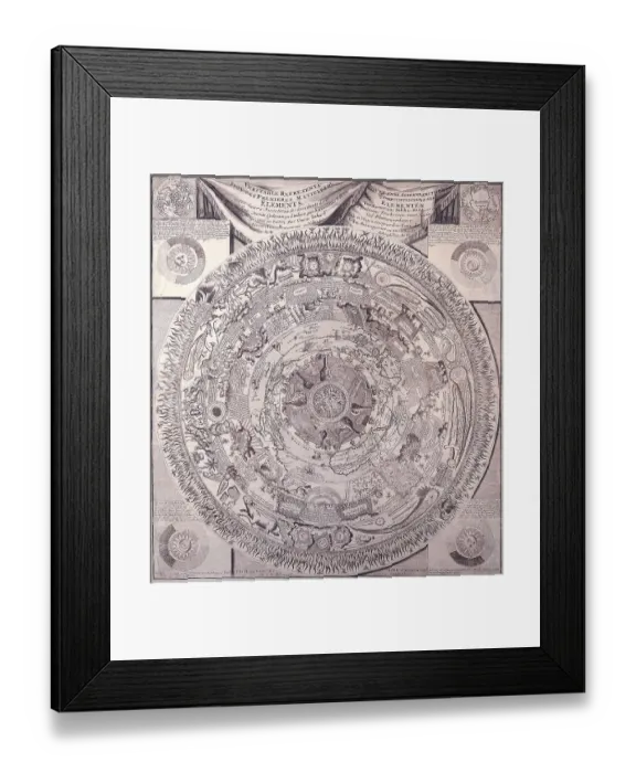 Framed Print : Celestial Map