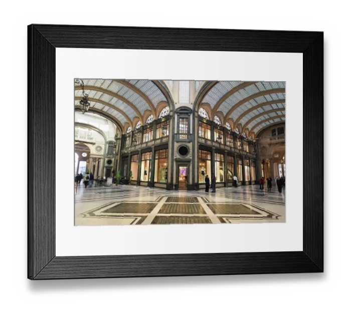 Framed Print : Famous shopping arcade Gallery San Federico, Turin Framed Print : Famous shopping arcade Gallery San Federico, Turin
