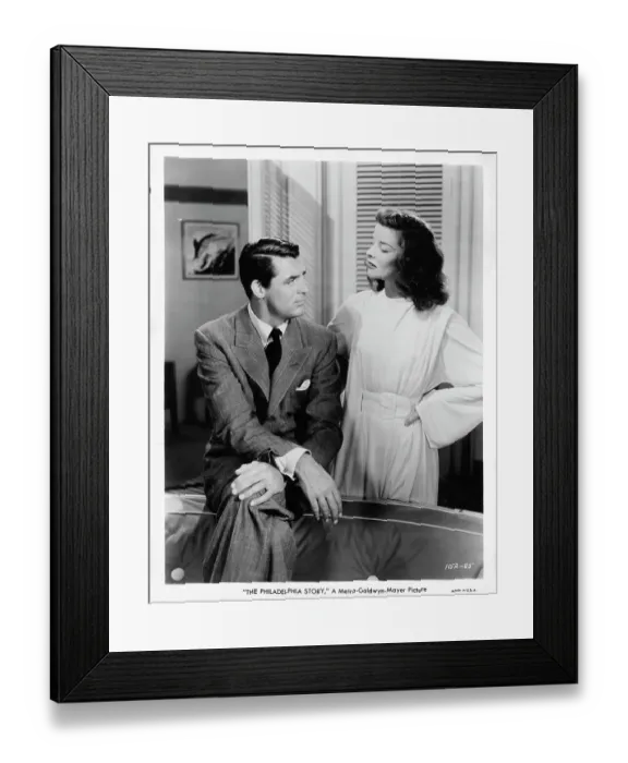 Framed Print : Cary Grant And Katharine Hepburn In The Philadelphia Story Framed Print : Cary Grant And Katharine Hepburn In The Philadelphia Story