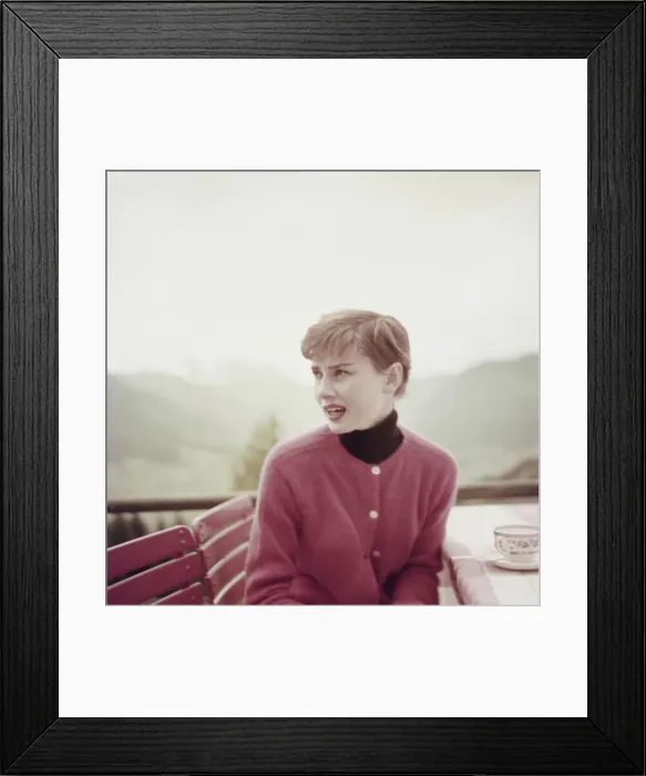 Framed Print : Audrey Hepburn In Switzerland Framed Print : Audrey Hepburn In Switzerland