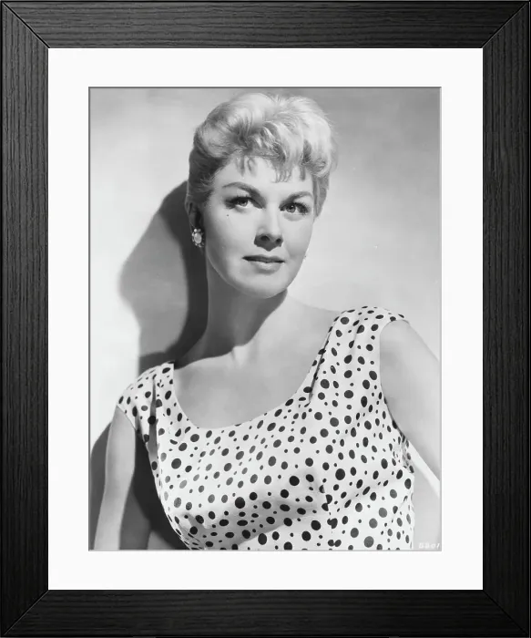 Framed Print : Doris Day. Portrait of actress and singer Doris Day, wearing a polka dot dress, circa 1950 Framed Print : Doris Day. Portrait of actress and singer Doris Day, wearing a polka dot dress, circa 1950