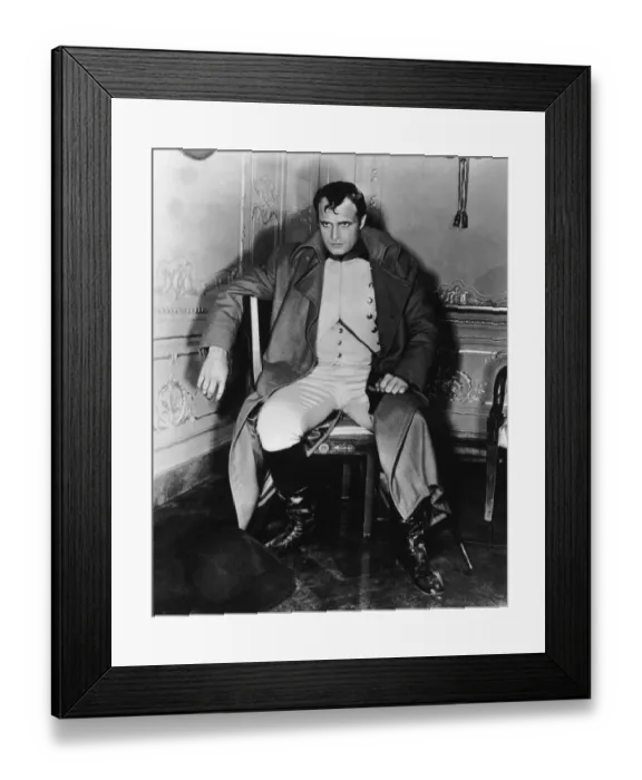 Framed Print : Desiree. circa 1954: American actor Marlon Brando is dressed as Napoleon Framed Print : Desiree. circa 1954: American actor Marlon Brando is dressed as Napoleon