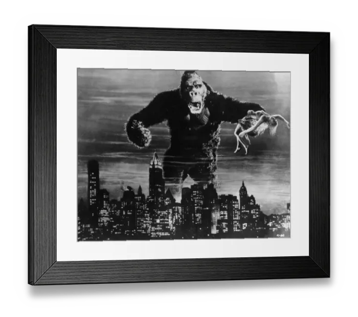 Framed Print : King Kong. 1933: One of John Cerisoli's models of the giant ape Framed Print : King Kong. 1933: One of John Cerisoli's models of the giant ape