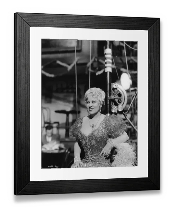 Framed Print : Mae West. Actress Mae West (1892 - 1980) during the filming of the Paramount Framed Print : Mae West. Actress Mae West (1892 - 1980) during the filming of the Paramount
