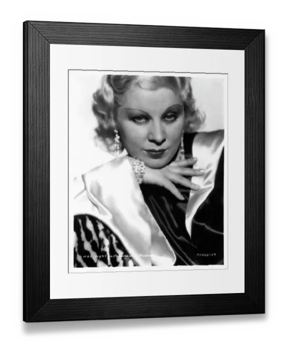 Framed Print : Mae West in publicity portrait, Circa 1933. (Photo by Getty Images) Framed Print : Mae West in publicity portrait, Circa 1933. (Photo by Getty Images)