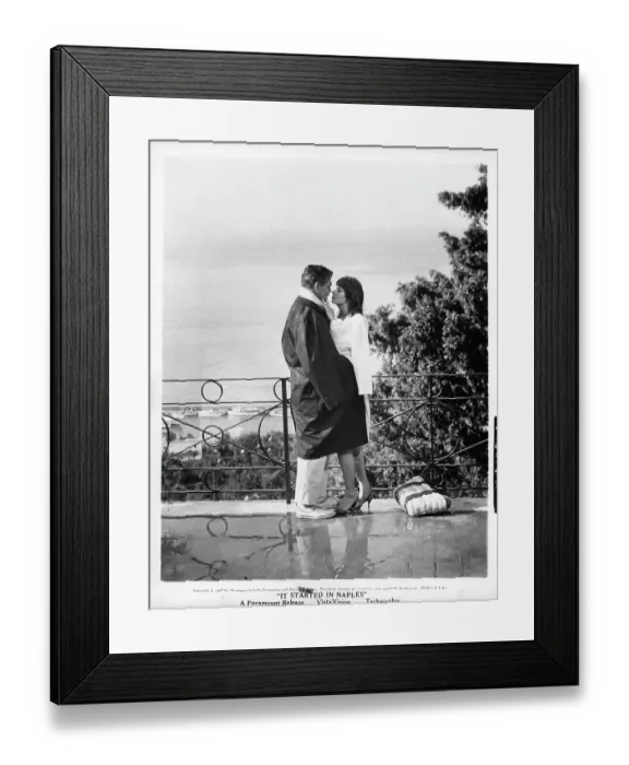 Framed Print : Clark Gable And Sophia Loren In It Started In Naples Framed Print : Clark Gable And Sophia Loren In It Started In Naples