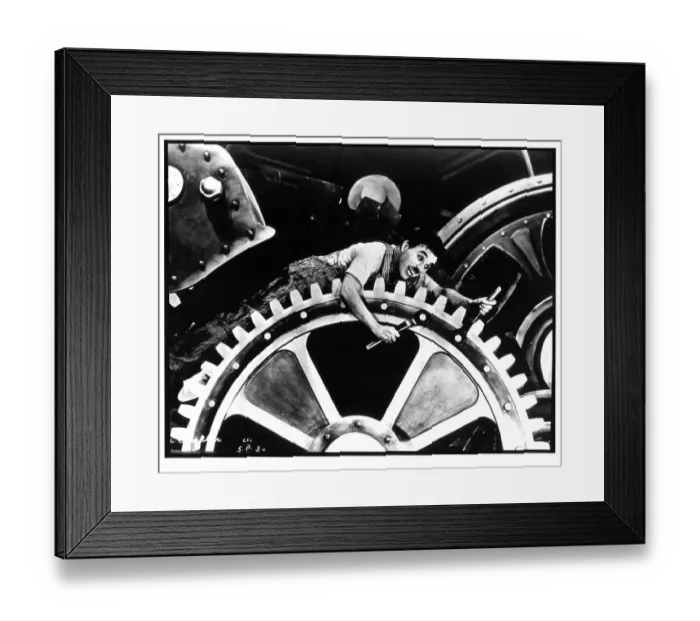 Framed Print : Charles Chaplin In Modern Times Framed Print : Charles Chaplin In Modern Times