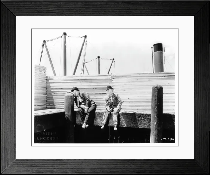 Framed Print : Oliver Hardy And Stan Laurel In Saps At Sea