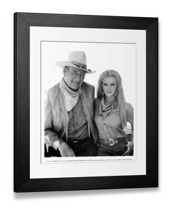 Framed Print : John Wayne And Ann-Margret In The Train Robbers Framed Print : John Wayne And Ann-Margret In The Train Robbers
