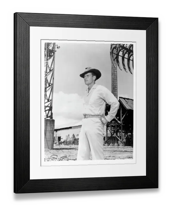 Framed Print : Charlton Heston In Lucy Gallant Framed Print : Charlton Heston In Lucy Gallant