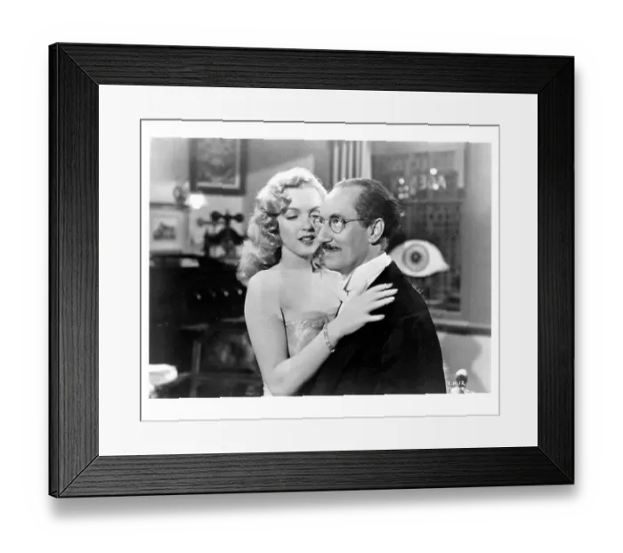 Framed Print : Marilyn Monroe And Groucho Marx In Love Happy