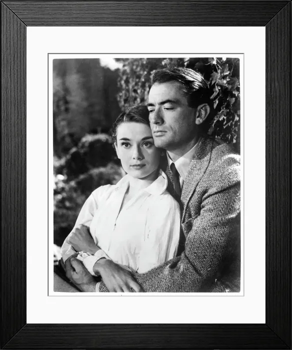 Framed Print : Audrey Hepburn And Gregory Peck In Roman Holiday Framed Print : Audrey Hepburn And Gregory Peck In Roman Holiday