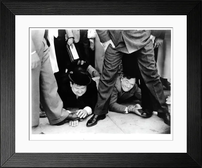Framed Print : Oliver Hardy And Stan Laurel Framed Print : Oliver Hardy And Stan Laurel