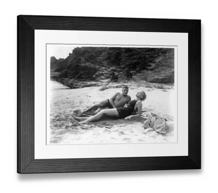 Framed Print : Burt Lancaster And Deborah Kerr In From Here To Eternity Framed Print : Burt Lancaster And Deborah Kerr In From Here To Eternity