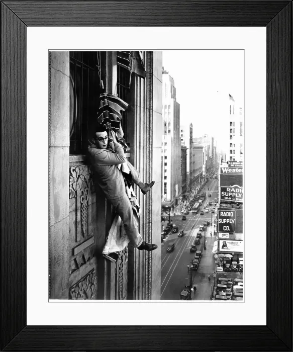 Framed Print : Harold Lloyd In Feet First Framed Print : Harold Lloyd In Feet First